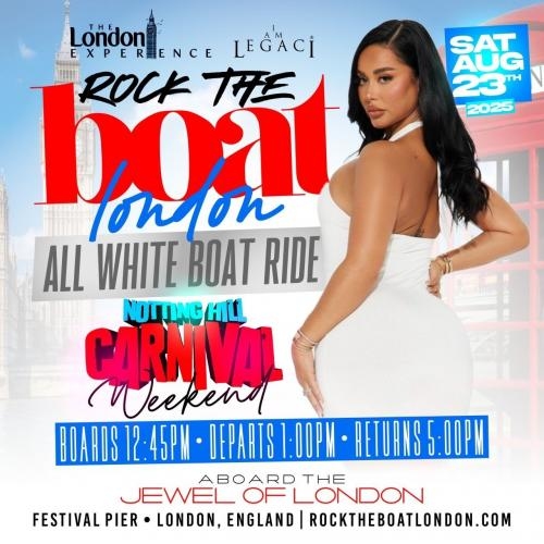 Rock The Boat London All White Boat Ride Party | Notting Hill Carnival 2025 