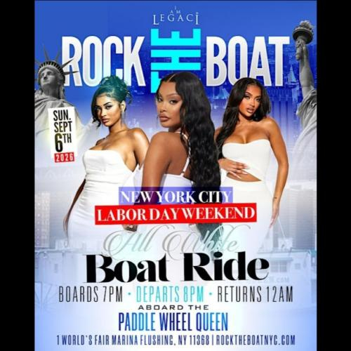 ROCK THE BOAT NYC – Labor Day Weekend All White Boat Ride 2026