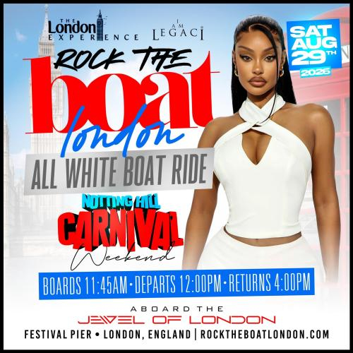 ROCK THE BOAT LONDON ALL WHITE BOAT RIDE PARTY | NOTTING HILL CARNIVAL 2026